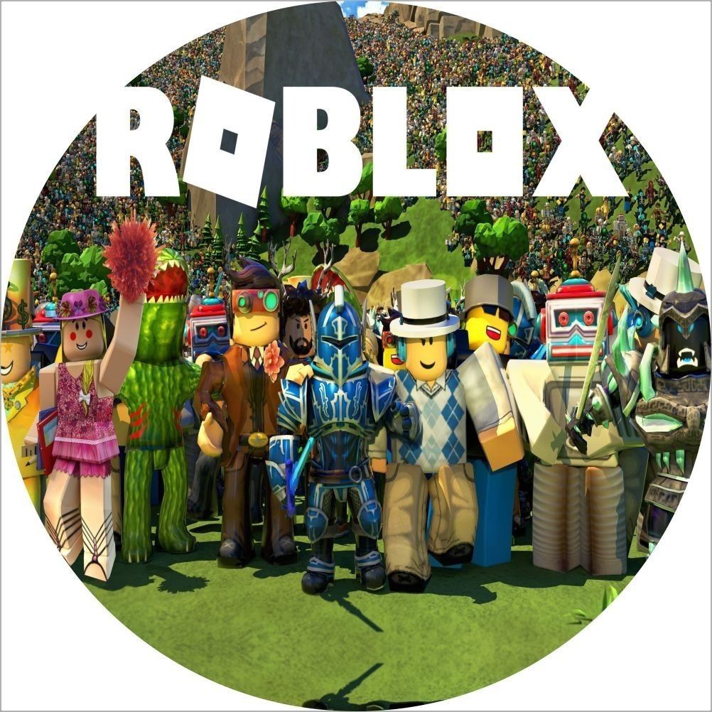 Painel Redondo Tecido Sublimado 3D Roblox Menina WRD-3817 - Wear Sublimações