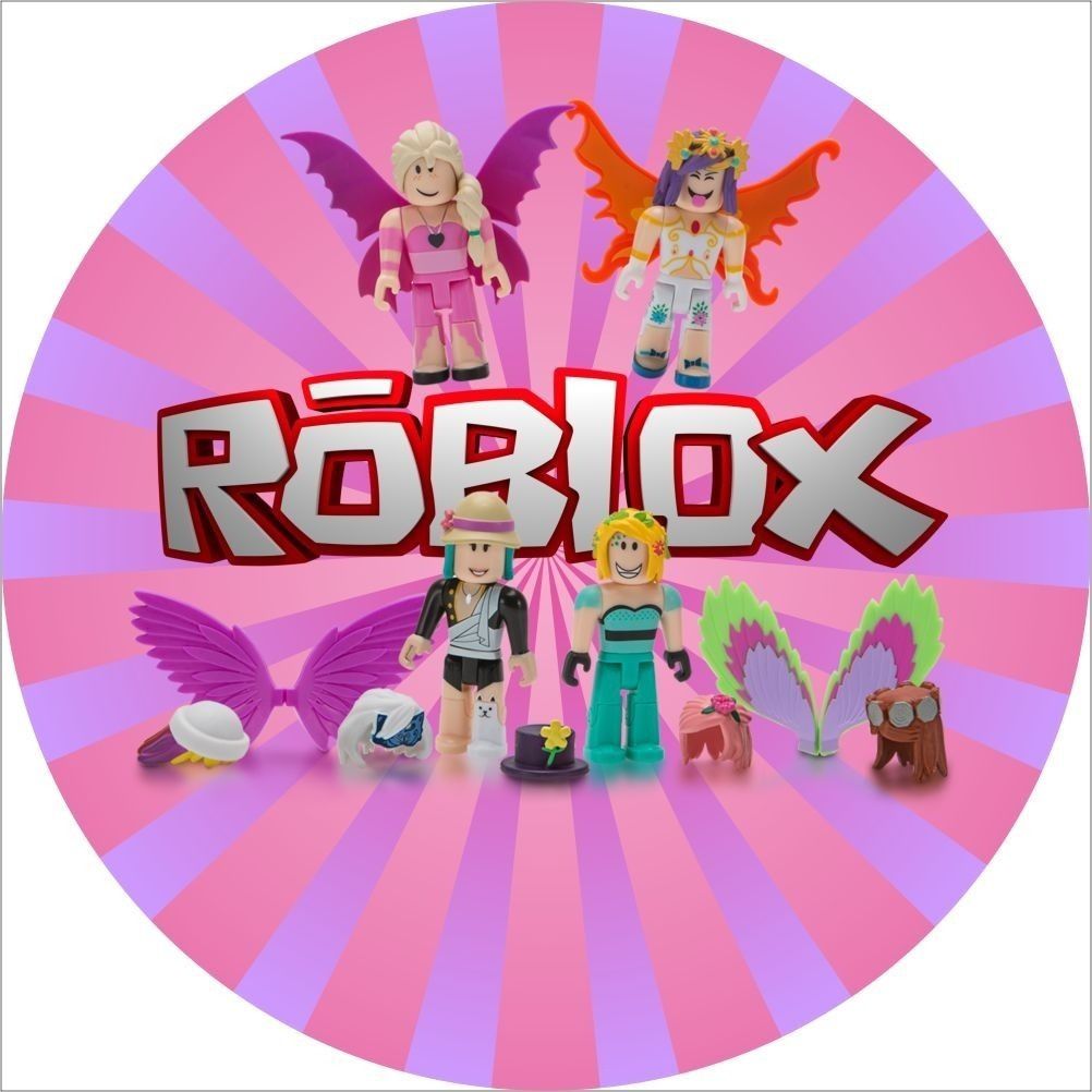 Painel Redondo Tecido Sublimado 3D Roblox Menina WRD-3825 - Wear Sublimações