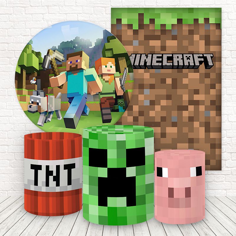 Kit 2 Paineis E Capas Tecido Sublimado Minecraft Wkpc 123 Wear Sublimacoes