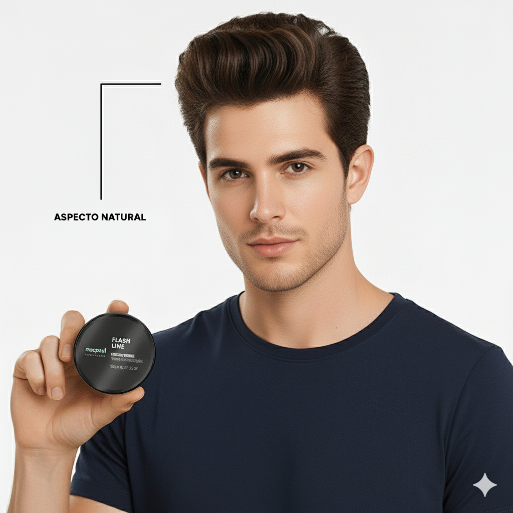Pomada modeladora flash line com efeito matte para todos os tipos de cabelo - Macpaul Professional