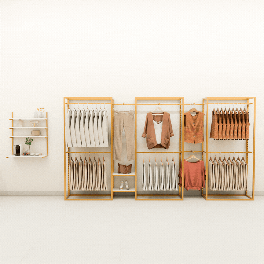 Kit Loja Completa Pronta Para Roupas e Acessórios Modelo Cubo