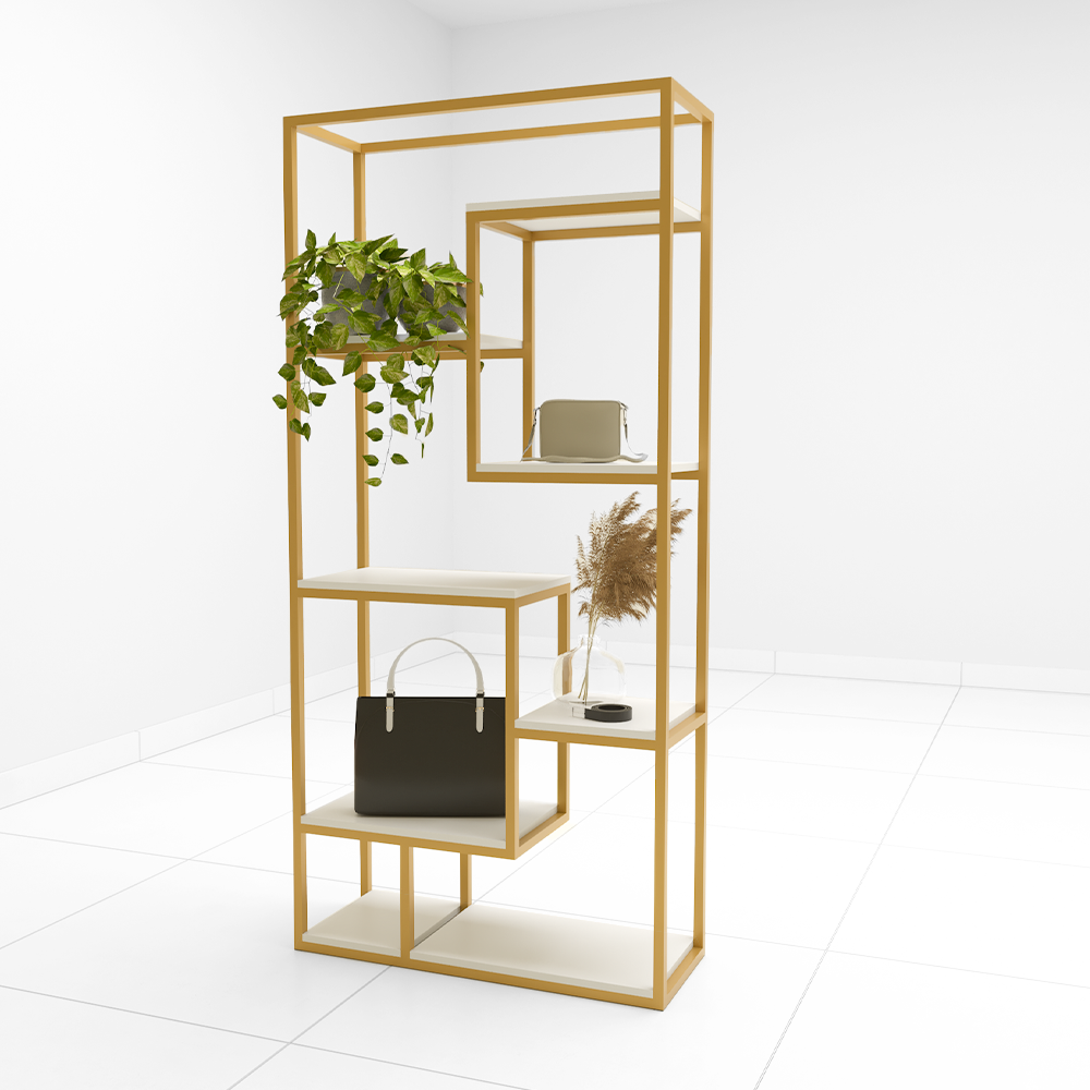 Prateleira Intercalada para Loja Design Industrial Metalon