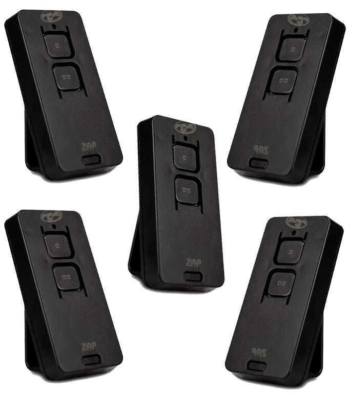 KIT 5 CONTROLE ZAP POP 2B PRETO 433.92 PPA ORIGINAL - Elétrica Suzuki