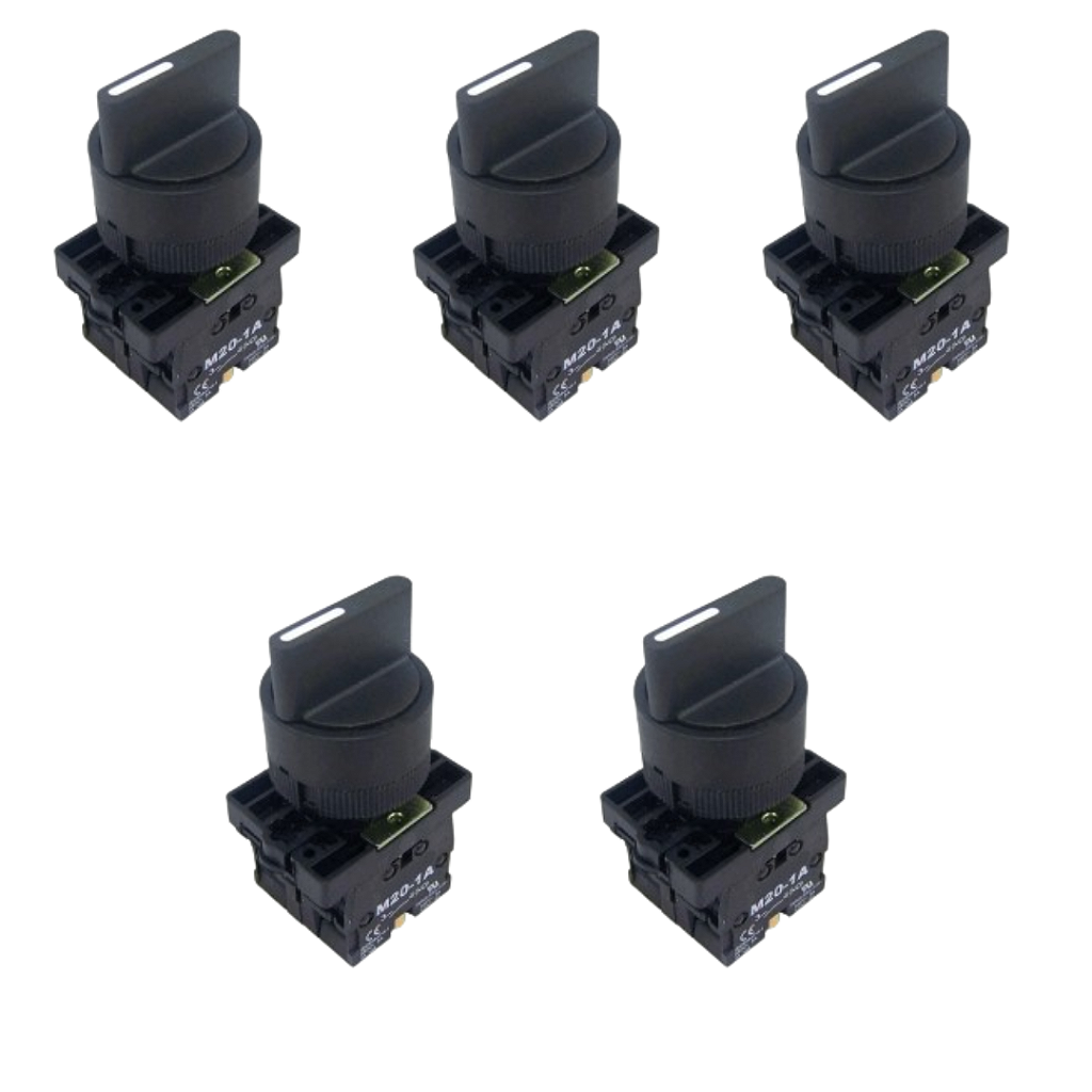 KIT 5 CHAVE XB2-ED33 PLASTICO 3 POSICOES FIXA 2NA STARK - Elétrica