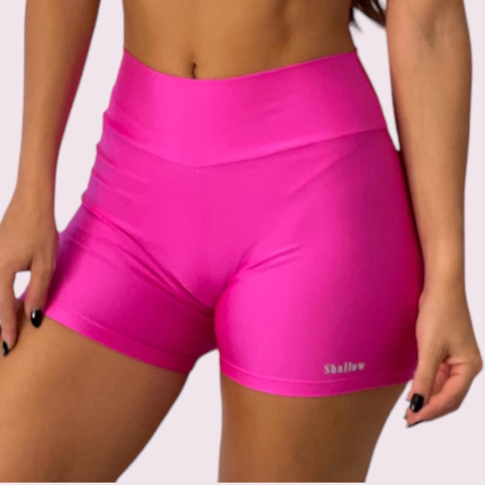 Shorts Cós V Metalizado Pink - Shallow Beachwear