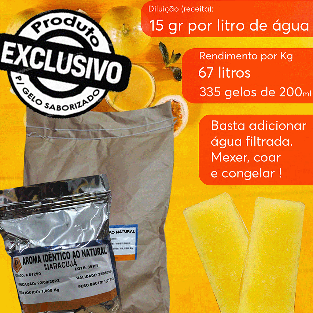 Gelo De Sabor, Pó Profissional P/ Preparo Gelo De Coco 10 Kg