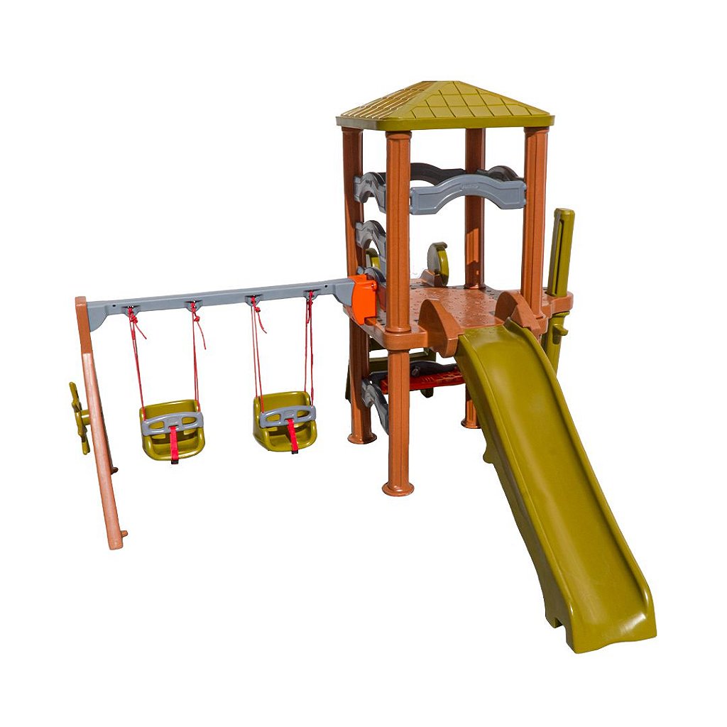 Playground Infantil Casa da Árvore Dinoplay com Balanço Bebê Freso