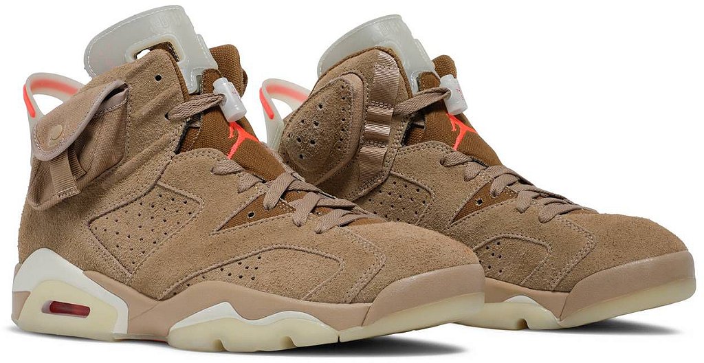 AIR JORDAN 6 RETRO X TRAVIS SCOTT ' BRITISH KHAKI ' - Quem entende