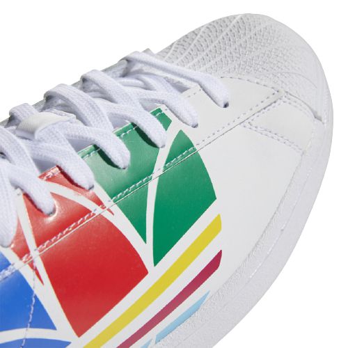 tenis adidas superstar colorful trefoil cloud white