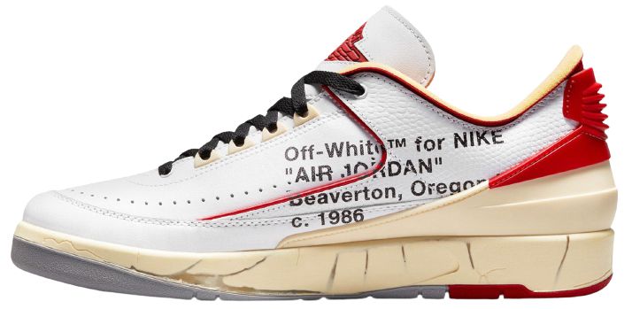 AIR JORDAN 2 RETRO LOW X OFF-WHITE ' WHITE VARSITY RED ' - Quem