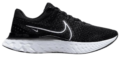 NIKE REACT INFINITY RUN FLYKNIT 3 BLACK WHITE - Os melhores