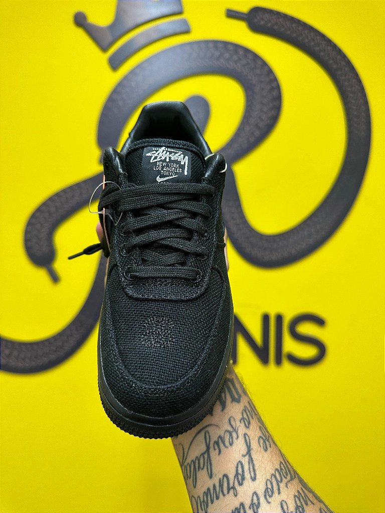 Nike Air Force 1 Low x Stussy Triple Black - A PRONTA ENTREGA