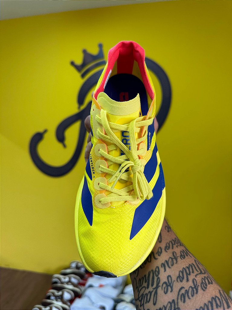 Adidas Adizero Adios Pro 4 Yellow Navy - A PRONTA ENTREGA - Quem