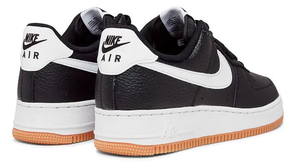 T NIS NIKE AIR FORCE 1 07 BLACK WHITE WOLF GREY Os
