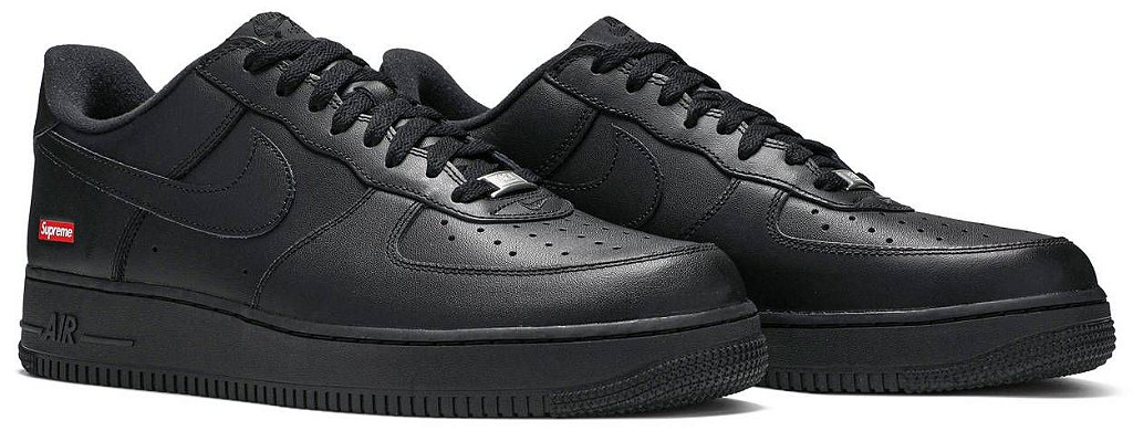 値段が激安 1 FORCE AIR NIKE TÊNIS LOW Os - ' BLACK LOGO BOX ' SUPREME X 靴