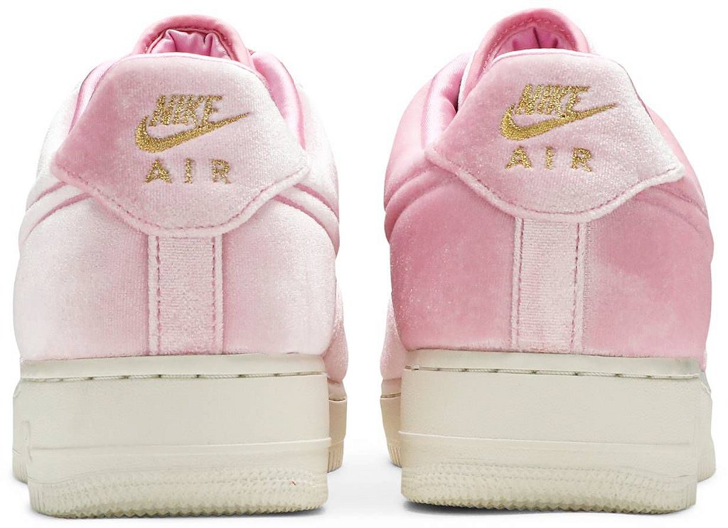 Pink velour hot sale air force 1