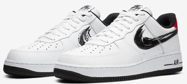 nike air force 1 brushstroke swoosh