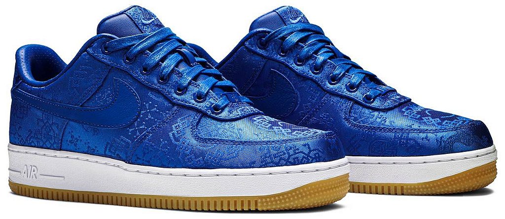 TÊNIS NIKE AIR FORCE 1 X FRAGMENT DESIGN X CLOT ' ROYAL SILK
