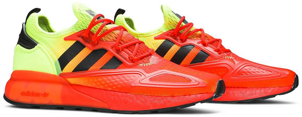 yta TÊNIS ADIDAS ZX 2K BOOST 'SOLAR YELLOW RED ' - Os melhores
