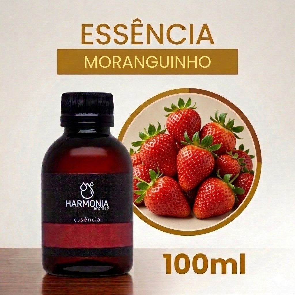 Essência Aromatizante Moranguinho - Essências, Frascos e Materiais