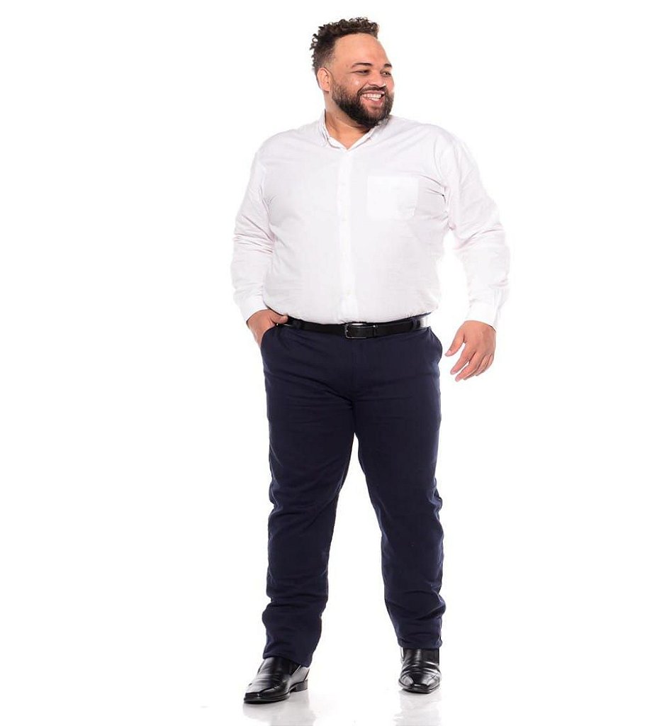 Calça Masculina Social Esporte Fino Marinho Plus Size 50 ao 78 2080 -  VESTGRANDE Moda Plus Size