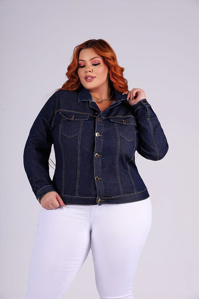 Jaqueta Jeans Feminina Plus Size Pequenos Defeitos XP ao G6 - VESTGRANDE  Moda Plus Size