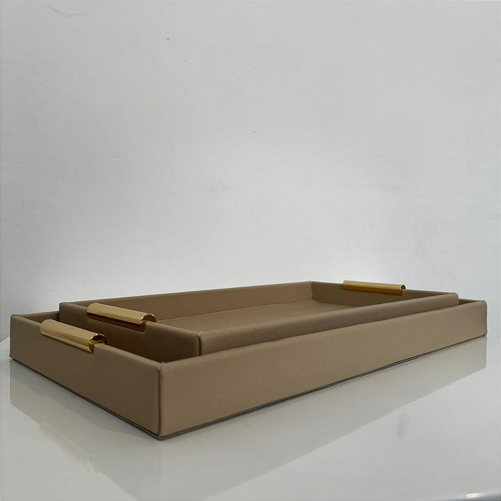 Bandeja de Couro Sintético - Fendi - Minutia