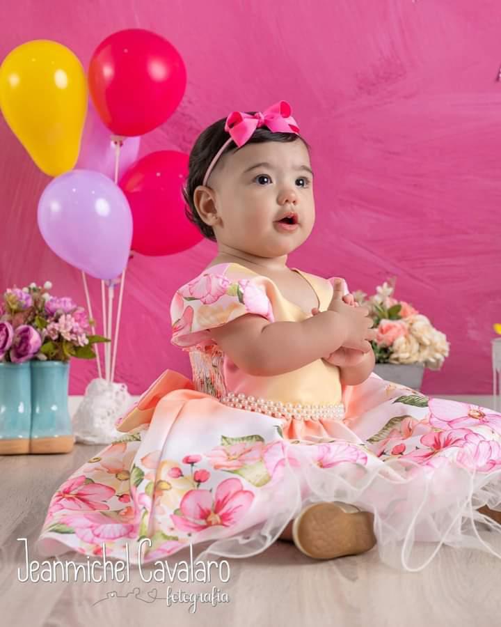 Vestido Princesa Belli Anabel Jardim Encantado Azul Bebe - Roupa  Infantil