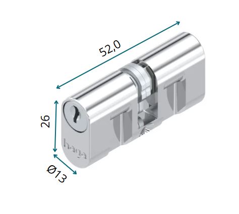 Fechadura Externa Roseta HAGA Tek - Fullmetal Fechaduras e