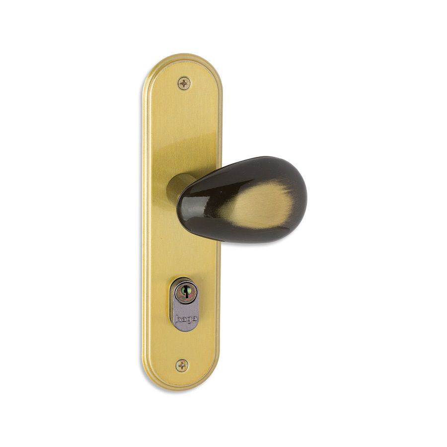 Fechadura Externa HAGA Click Espelho 280 OXI (Oxidado) Broca 40mm