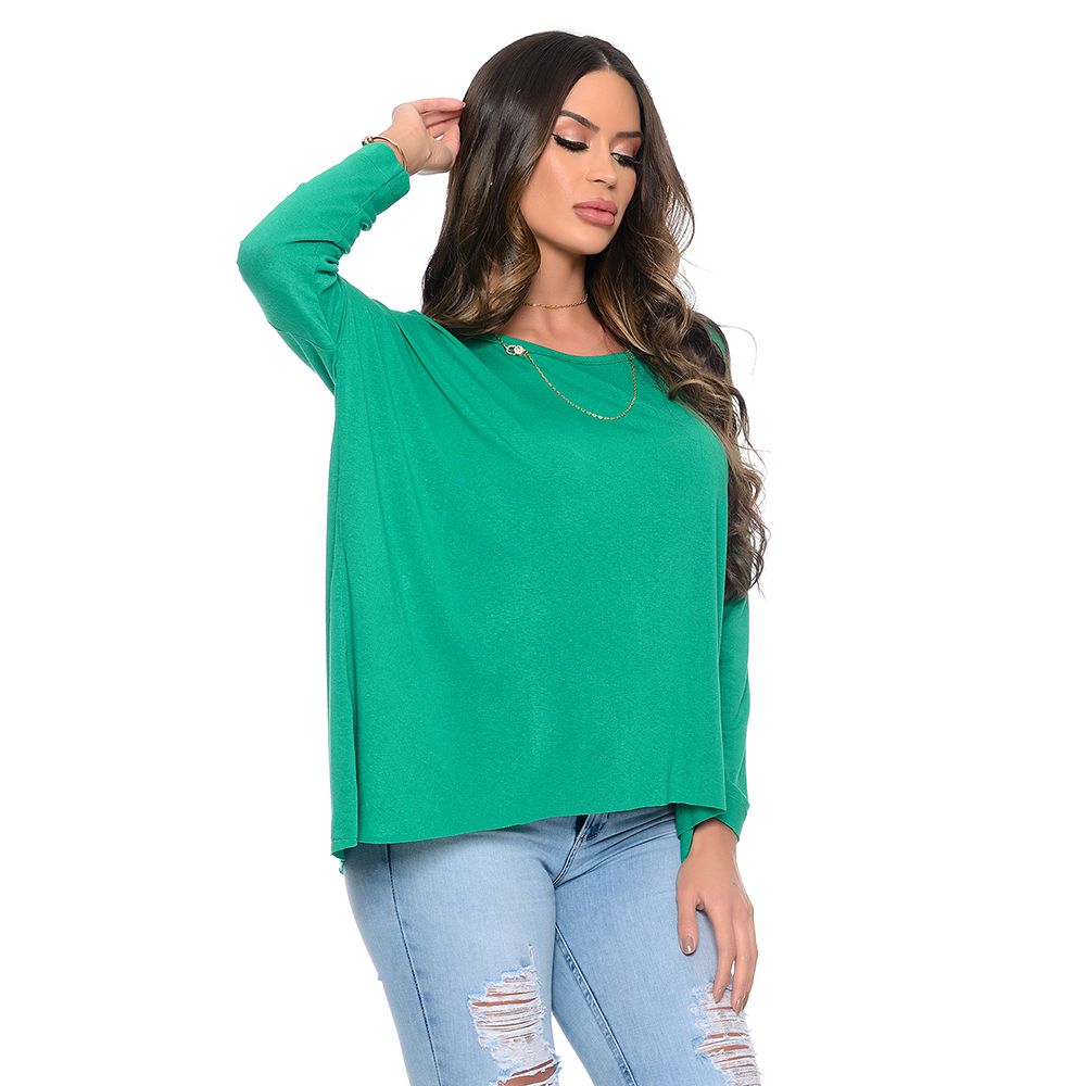 blusa de lã verde bandeira