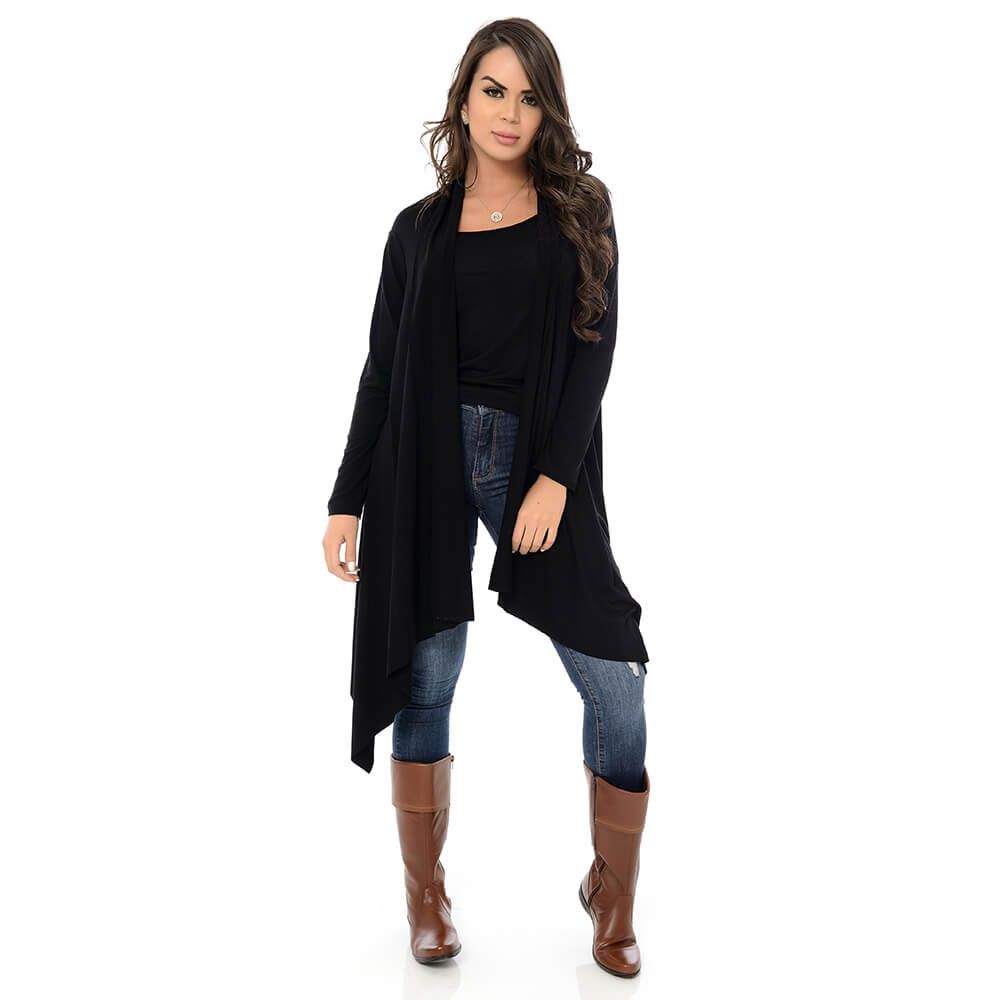 cardigan pontas feminino
