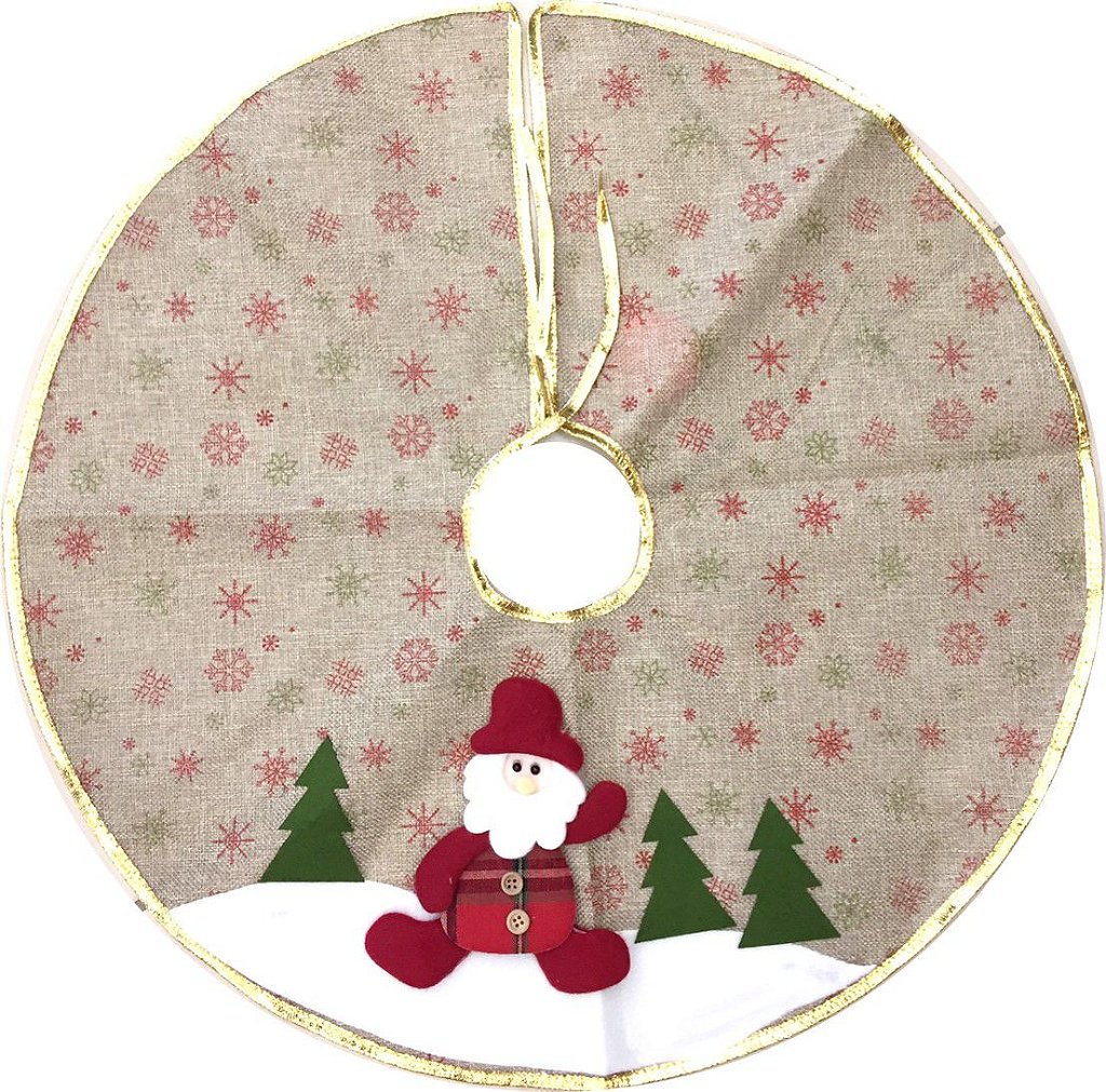 Saia para Árvore de Natal Decorada Rústica Papai Noel 60cm - Master  Christmas - Mundial Casa e Presentes