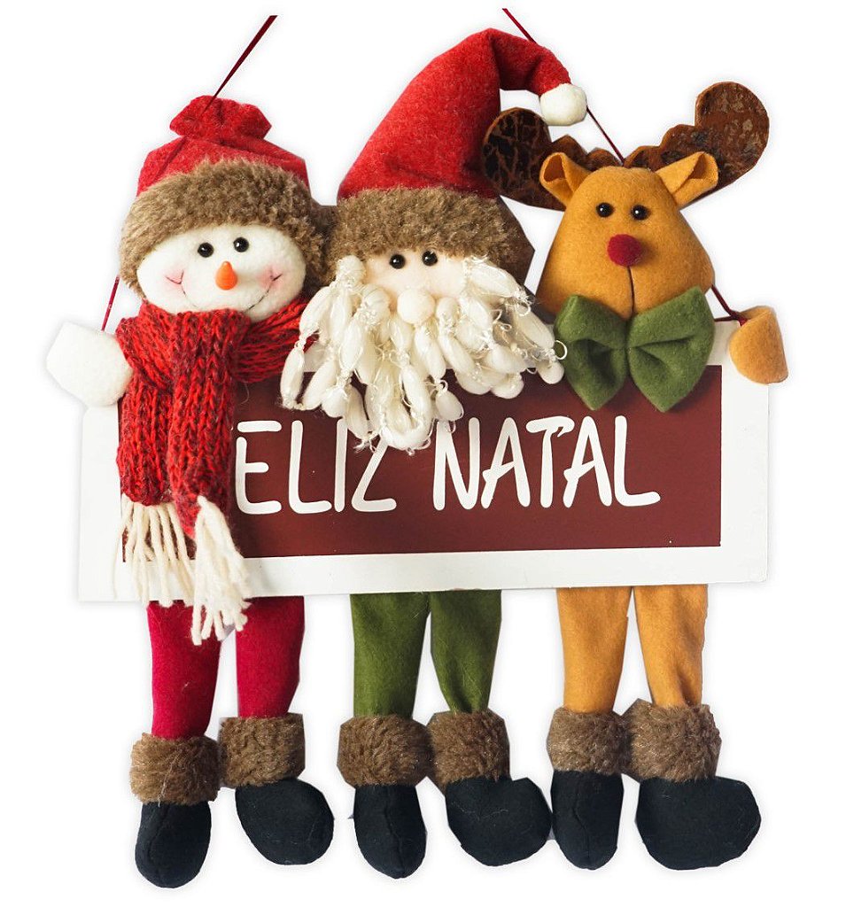 Boneco Papai Noel Tradicional na Corda - 90cm