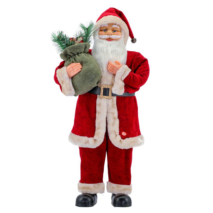 Boneco Papai Noel Tradicional na Corda - 90cm