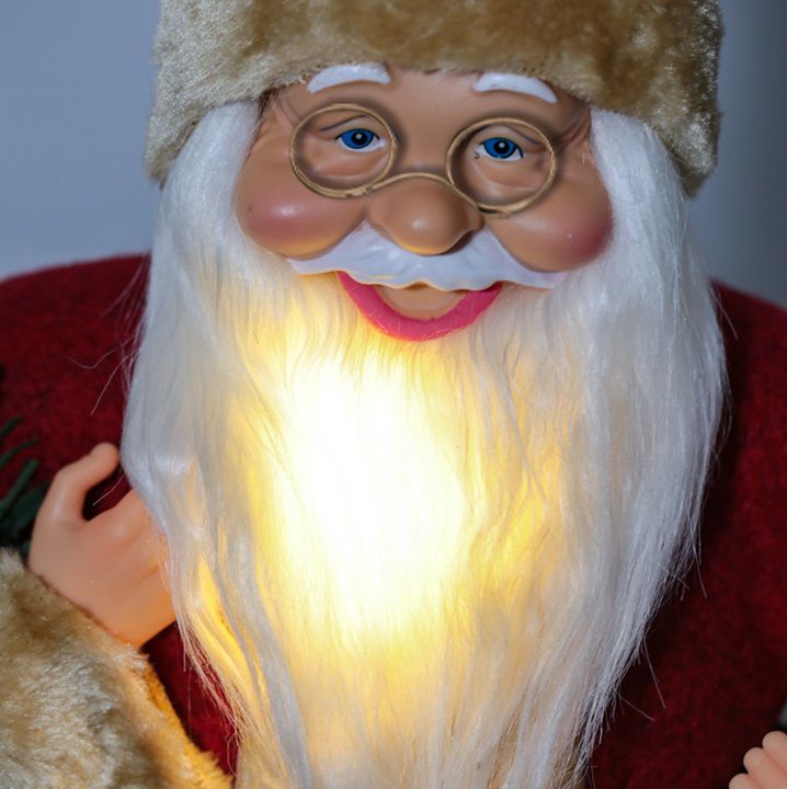 Papai Noel Iluminado Pelúcia Retrátil Luxo Perna Longa Encolhe e Estica  90cm - Magizi - Mundial Casa e Presentes