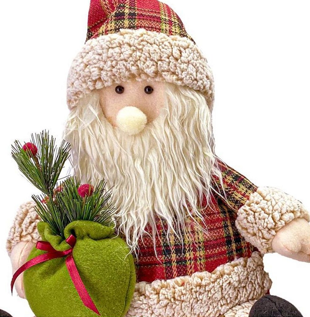 Jogo Papai Noel e Boneco de Neve Sentado Rosê Luxo Gorrinho e Cachecol  Crochê 32cm - Magizi - Mundial Casa e Presentes