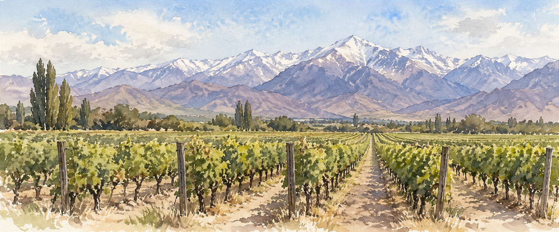 Vinhedos de Agrelo em Luján de Cuyo, Mendoza, Argentina