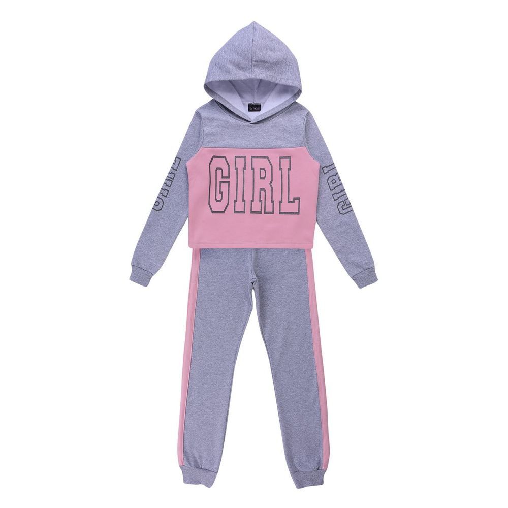 girls moletom com capuz set