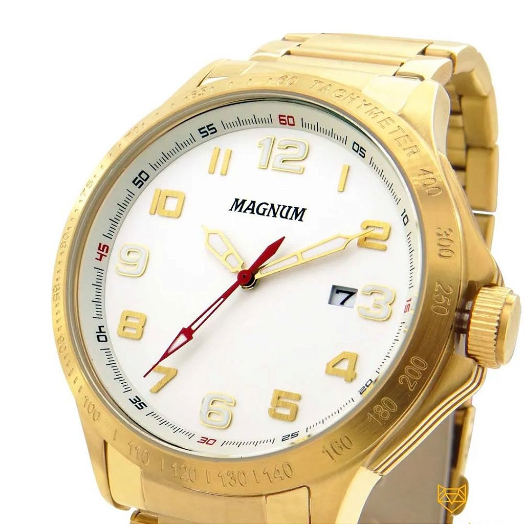 Relógio magnum masculino analógico dourado MA31355H - Loja Arlicenter -  Compre Online e Receba em Casa