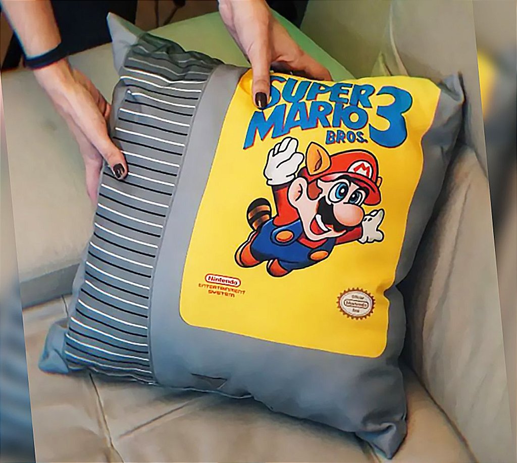 Almofada Games Super Mario 3 - Cartucho NES - SD - Allpop Vestuário e  Entretenimento