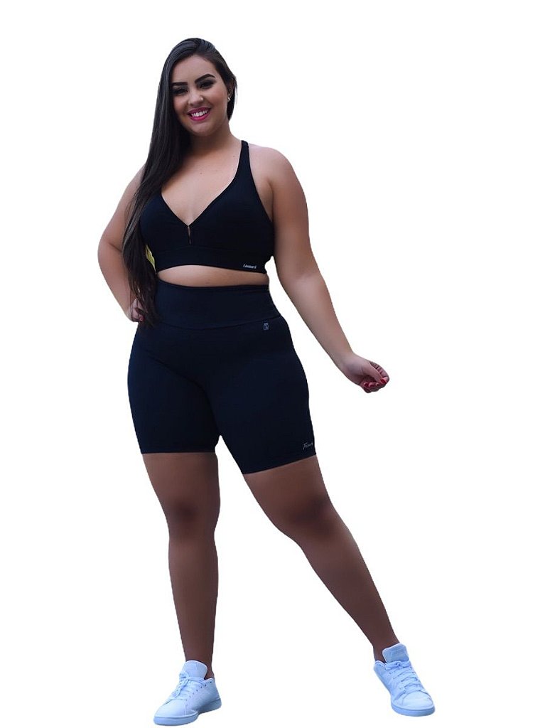 bermuda ginastica plus size