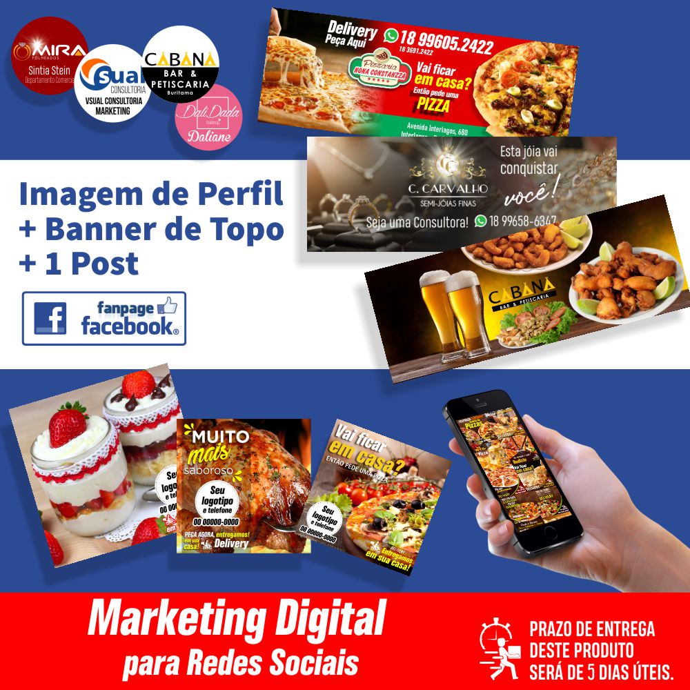 Marketing para Redes Sociais Imagem de Perfil Post e Banner do Topo