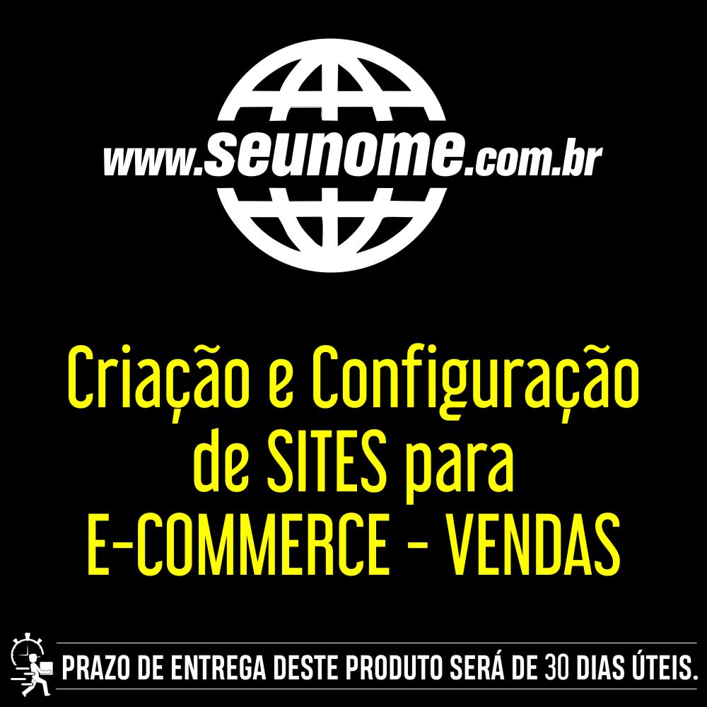 Site E-Commerce Site para Vendas Criação e Configuração 