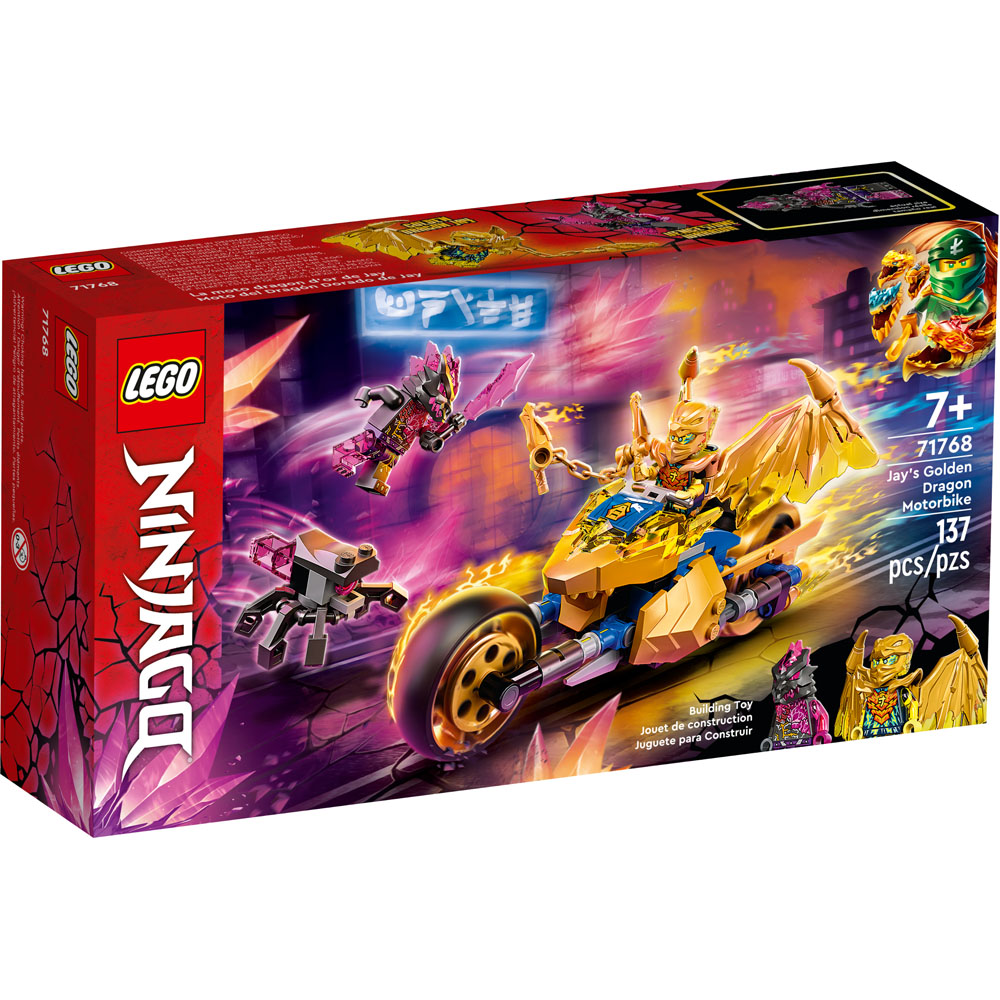 ゆうか⭐︎ Lego NINJAGO Motocicleta de Dragão Dourado do Jay 71768 137pcs - Datez
