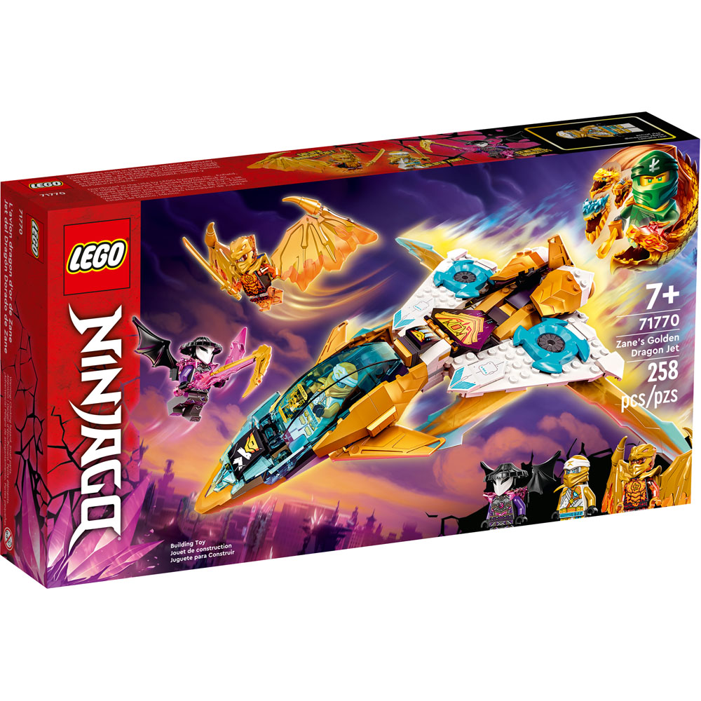 Lego NINJAGO Jato de Dragão Dourado do Zane 71770 258pcs - Datez