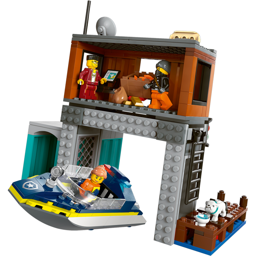 Lego City Lancha Policia e Esconderijo Bandidos 60417 311pcs Datez