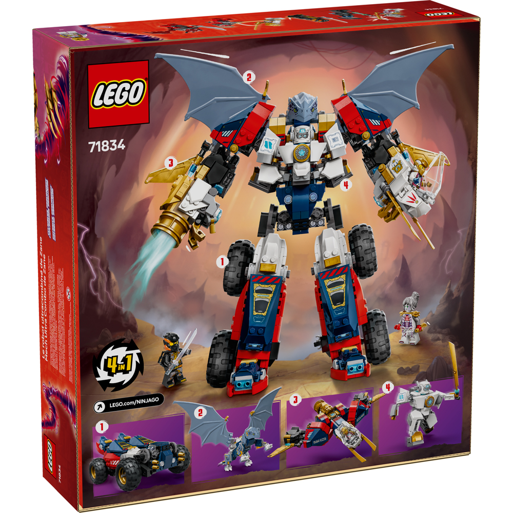 Lego Ninjago Robo Combinado do Zane 71834 com 1187pcs - Datez