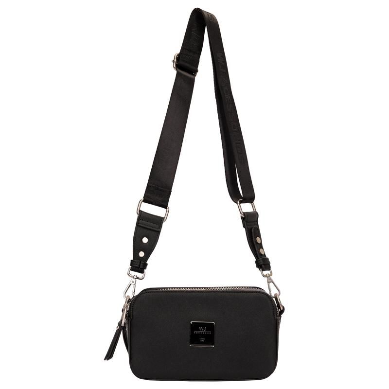 all black cross body bolsa