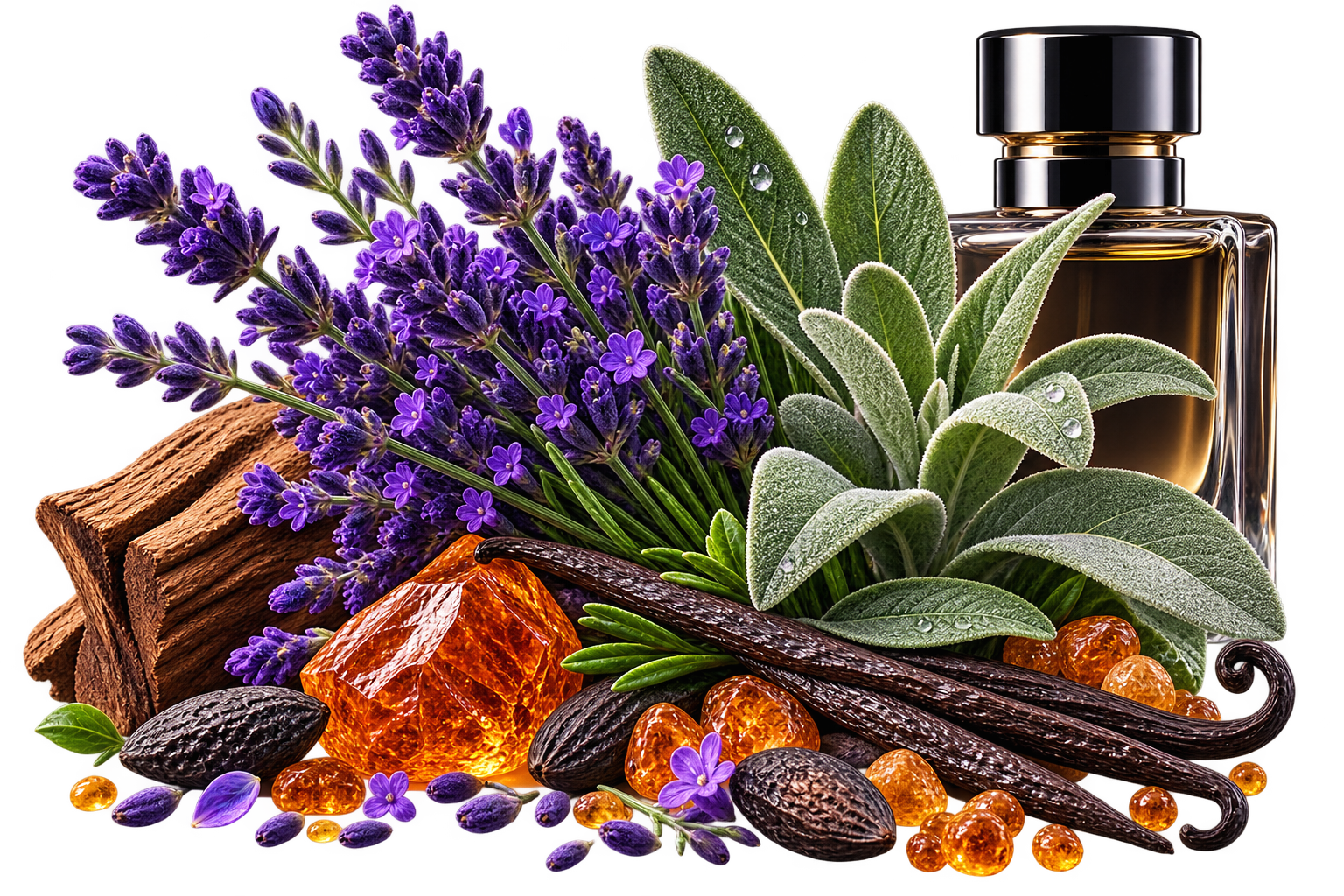 Notas de coração do perfume Alfa VIP Z580 inspirado no 212 VIP Black